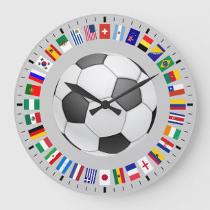 SOCCER LARGE CLOCK