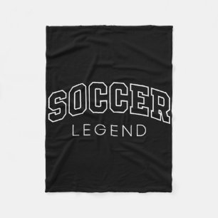 Soccer Legend Funny Athletic Lettering Team Player Fleece Blanket