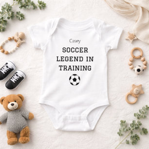 Soccer Legend Training Custom Baby Name Bodysuit