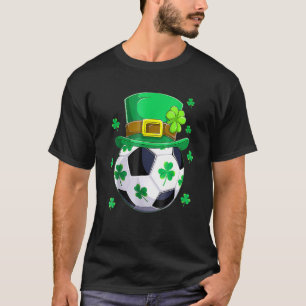 Soccer Leprechaun Hat Shamrocks C St Patricks Day T-Shirt