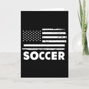Soccer Life Usa Flag Patriotic Sports Design Card