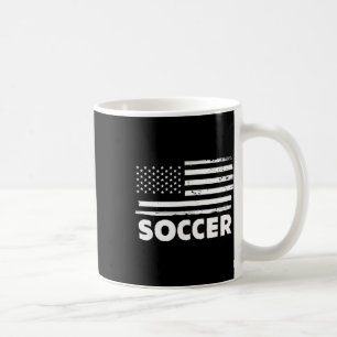 Soccer Life Usa Flag Patriotic Sports Design Coffee Mug