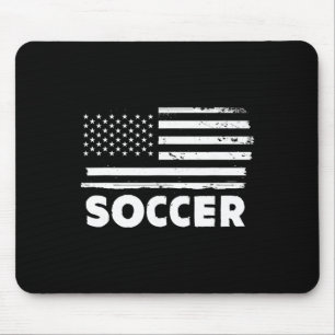 Soccer Life Usa Flag Patriotic Sports Design Mouse Pad