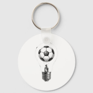 Soccer Lightbulb Ball For Players Coaches Funny Sp Key Ring