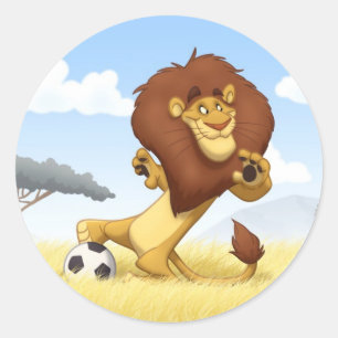 Soccer Lion Stickers