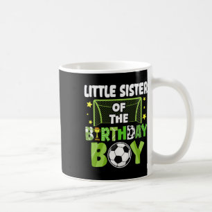 Soccer Little Sister Birthday Boy Party Family Mat Coffee Mug
