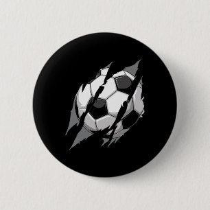 Soccer Ll Claw Mark Rip Scratches Cool Gameday 6 Cm Round Badge