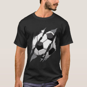 Soccer Ll Claw Mark Rip Scratches Cool Gameday  T-Shirt