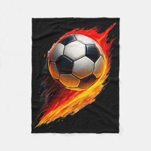 Soccer Ll Colourful Effect Tie Dye Black Red Yello Fleece Blanket