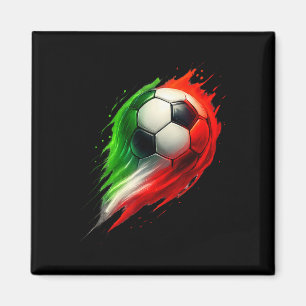 Soccer Ll Colourful Effect Tie Dye Green White Red Magnet