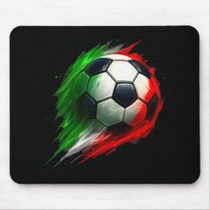Soccer Ll Colourful Effect Tie Dye Green White Red Mouse Pad
