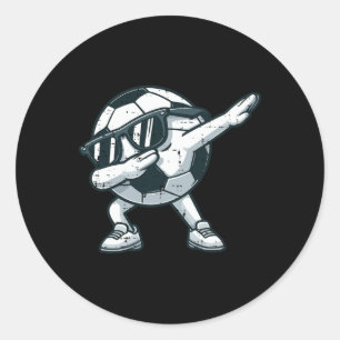 Soccer Ll Dab Cute Footll Player Boys Kids Toddler Classic Round Sticker