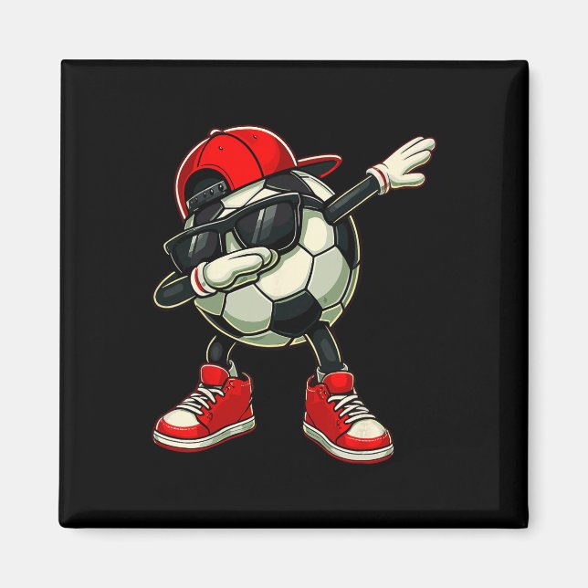 Soccer Ll Dabbing Funny Player Soccer  Magnet (Front)