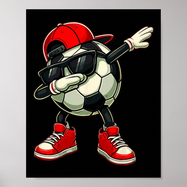 Soccer Ll Dabbing Funny Player Soccer  Poster (Front)
