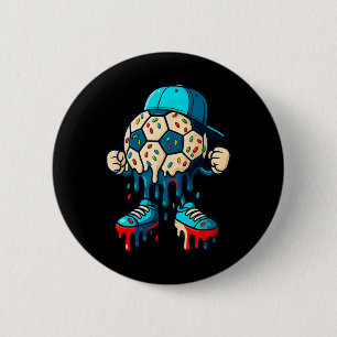 Soccer Ll Drip Ice Cream Character Men Women Girls 6 Cm Round Badge