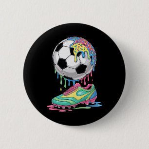Soccer Ll Drip Ice Cream Drip Men Women Game Socce 6 Cm Round Badge