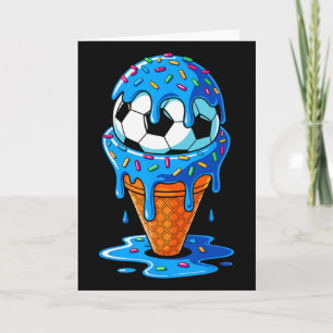 Soccer Ll Ice Cream Drip Fun Sprinkles Birthday Bo Card