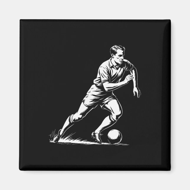 Soccer Ll In Motion Pixel Art Design  Magnet (Front)