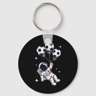 Soccer Ll Lloon Astronaut Floating Spaceman Space Key Ring