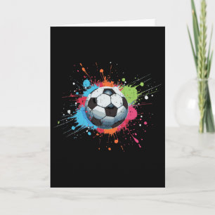 Soccer Ll Paint Splatter Footll Player Men Boys Ki Card
