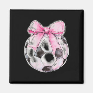 Soccer Ll Pink Coquette Bow Dainty Ribbon Girls So Magnet
