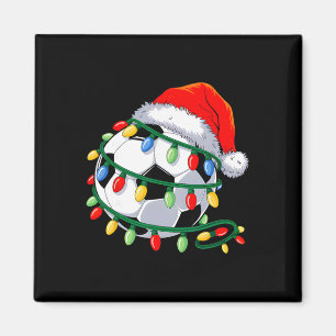 Soccer Ll Santa Hat Men Women Christmas Soccer Xma Magnet