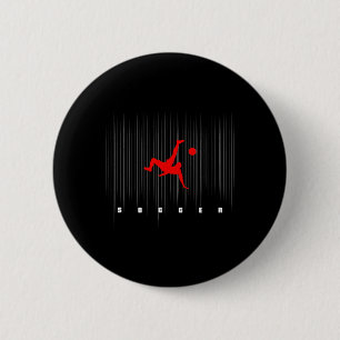 Soccer Logo Motif Soccer For Men Boys Soccer Playe 6 Cm Round Badge