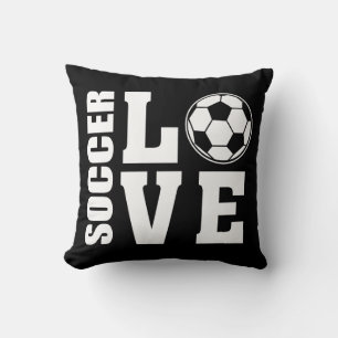 Soccer Love Black Cushion