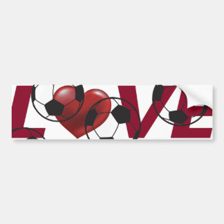 Soccer love bumper and ice chest sticker
