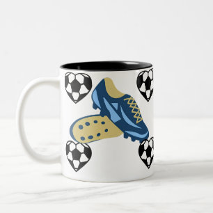 Soccer Love Cleats Two-Tone Coffee Mug