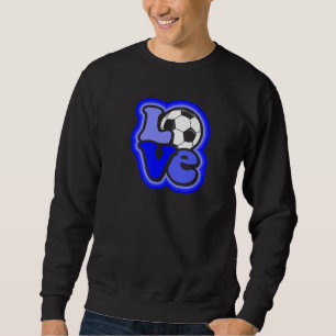Soccer Love for Teen Girls & Women Shades of Blue Sweatshirt