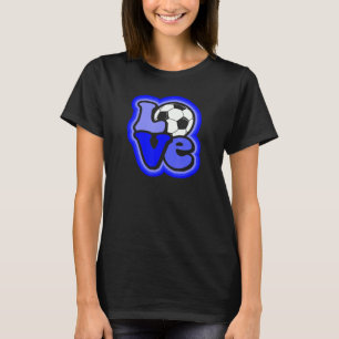Soccer Love for Teen Girls & Women Shades of Blue  T-Shirt
