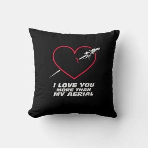 Soccer Love You More Than My Aerial Playful Valent Cushion