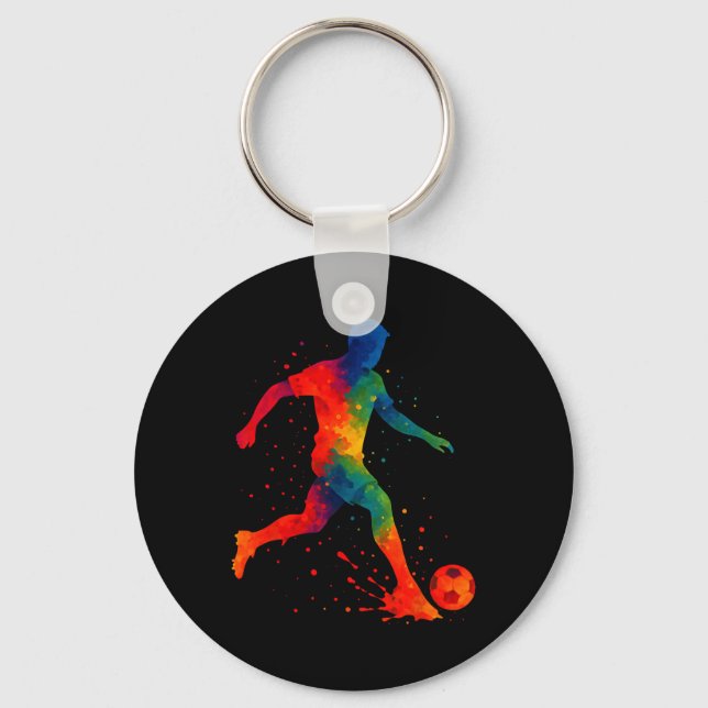 Soccer Lover Player Design  Key Ring (Front)