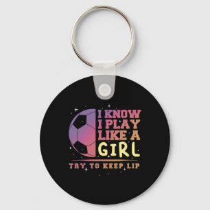 Soccer Lover Player Girl Funny Ll Vintage Coach Fo Key Ring