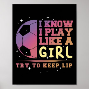 Soccer Lover Player Girl Funny Ll Vintage Coach Fo Poster