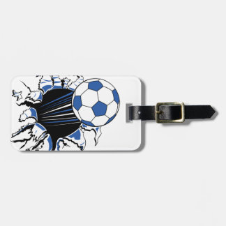 soccer luggage tag