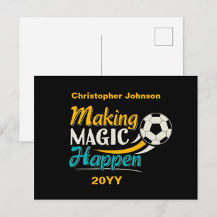 Soccer Making Magic Happen Postcard