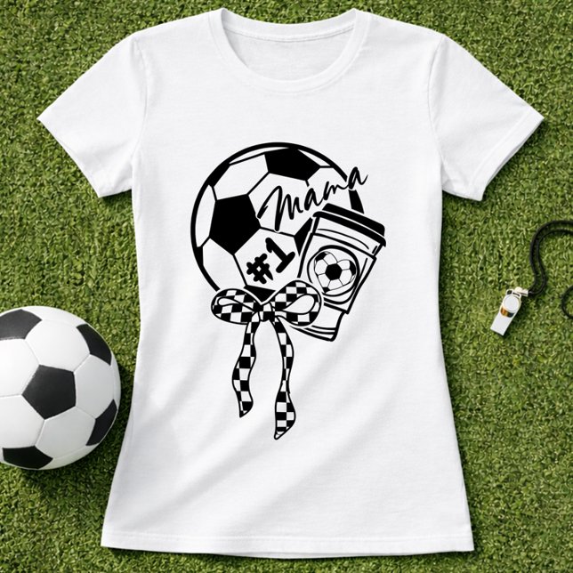 Soccer Mama Coffee Bow Style T-Shirt (Creator Uploaded)