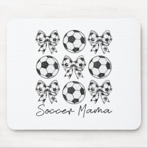 Soccer Mama Coquette Bow Soccer Mom Soccer Season Mouse Pad