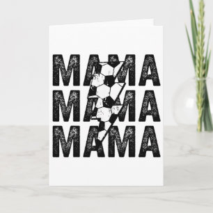Soccer Mama Distressed Lightning Bolt Mom Card