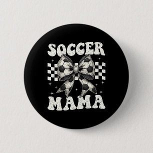 Soccer Mama Funny Coquette Bow Mom Mommy 6 Cm Round Badge