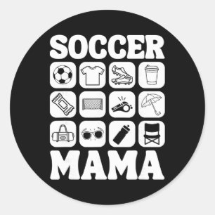 Soccer Mama Icons Soccer Essential _1  Classic Round Sticker