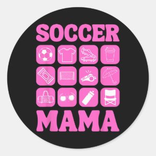 Soccer Mama Icons Soccer Essential _2  Classic Round Sticker