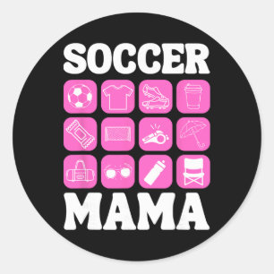 Soccer Mama Icons Soccer Essential _3  Classic Round Sticker