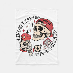 Soccer Mama Living Life On The Sidelines Skeleton Fleece Blanket