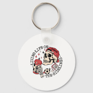 Soccer Mama Living Life On The Sidelines Skeleton Key Ring