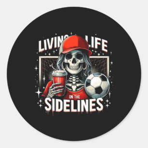 Soccer Mama Mom Life On The Sidelines Mommy Mother Classic Round Sticker