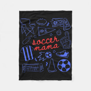 Soccer Mama Mother's Day Game Day Soccer Moms Club Fleece Blanket