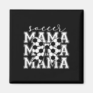 Soccer Mama Retro Groovy Soccer Softll Mom Magnet